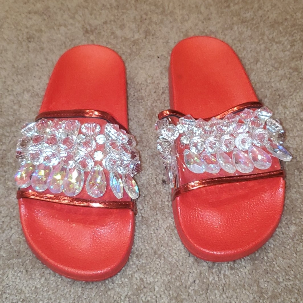 Red decorative slides